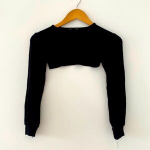 Puffy Sleeve Black Shrug Top Goth - Made in Egypt